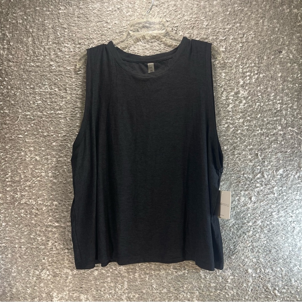 Beyond Yoga Womens Plus Size 2X Muscle Tank Top Polyester Sports Black NWT